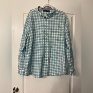 Nautica Men's Casual Plaid Shirt - Blue and White